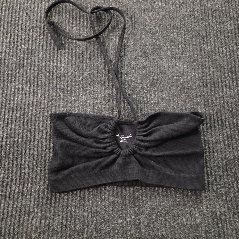Y2k Style Black Halter Bandeau Top Urban Outfitters Small Stretchy Whimsygoth